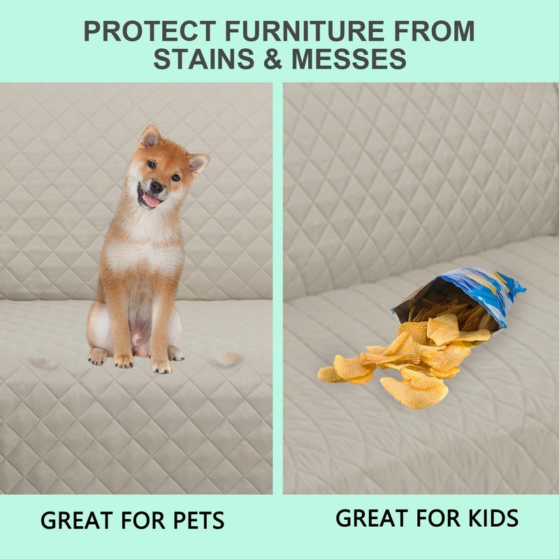 Luxshare Home Reversible Loveseat Sofa Covers Couch Cover Furniture Protector(Loveseat