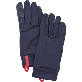 Hestra Touch Point Dry Wool Liner - Machine Washable, Touch Screen Compatible Liner for Additional Layering Or As A Thin Glove - Navy - 10