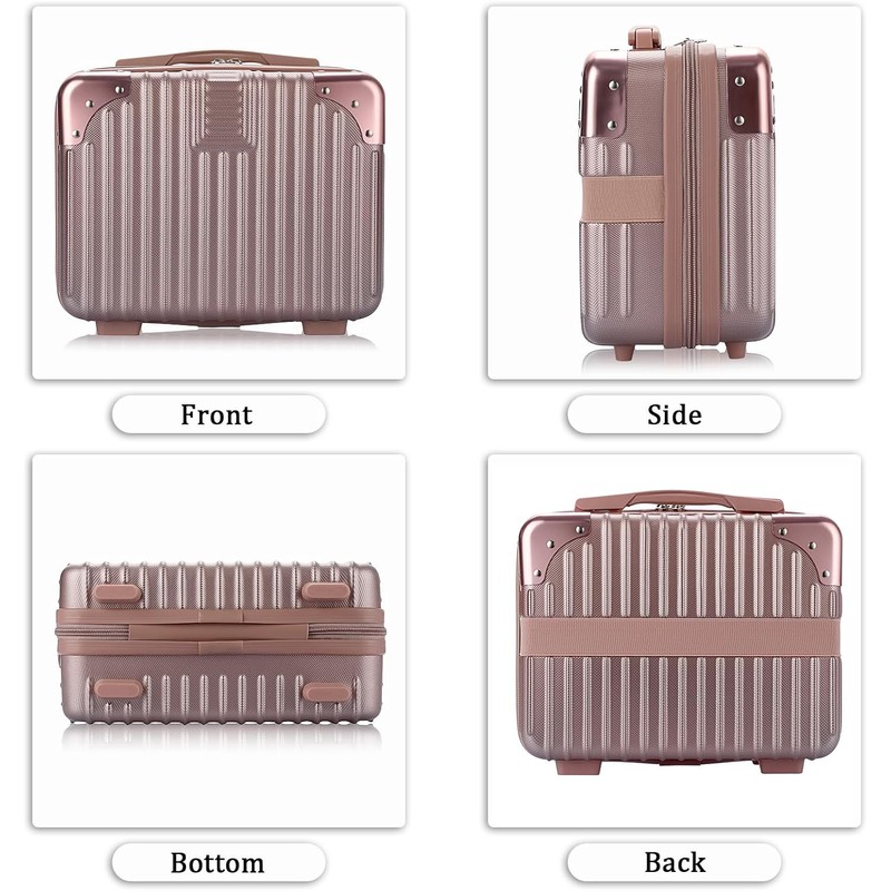 BSTKEY Portable Hard Shell Cosmetic Travel Case, Small Travel Hand