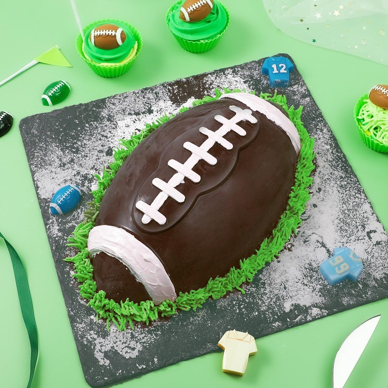 Webake Football Cake Pan 11 Inch Nonstick Football Shaped Silicone