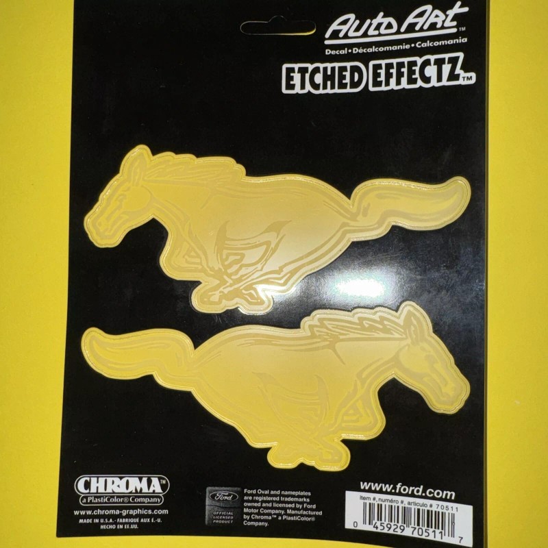 Chroma Ford mustang etched glass look window windshield decal sticker
