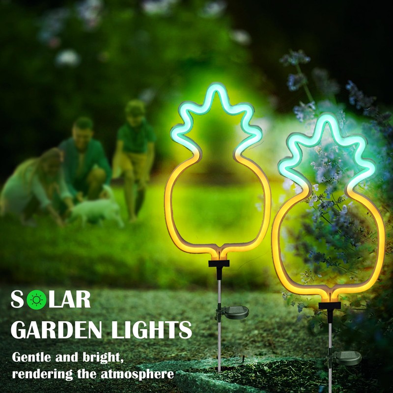 SunKite Pineapple Solar Garden Lights Solar Decorative Stake Lights Outdoor