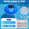 LanPool Solar Floating Pool Lights with Digital Pool Thermometer,Solar Powered