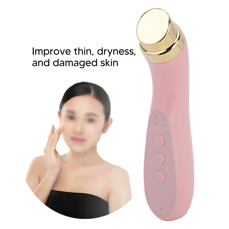 Facial Beauty Massager Hot Compress Vibration EMS Microcurrent Skin Tightening