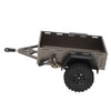 RC Car Hitch Trailer Aluminum Alloy Antislip Rubber Tire Rustproof