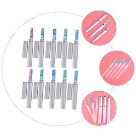 BIUDECO Christmas Nail Art Gadget 10pcs Glass Nail Files Manicure Supplies Random Style
