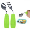 EZ Assistive Adaptive Weighted Utensils Set – Spoon and Fork