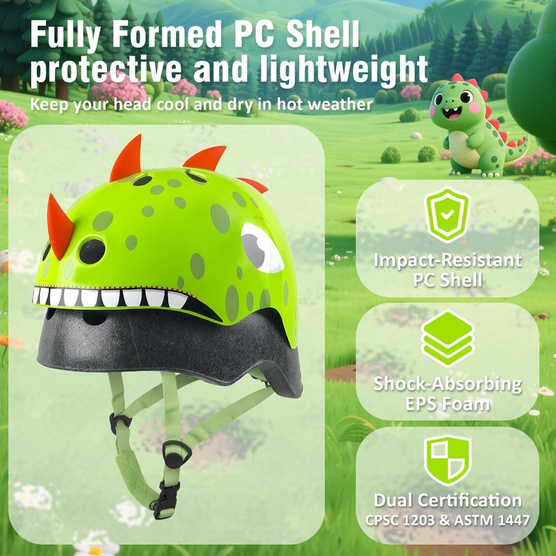 Kids Toddler Bike Helmet, Adjustable and Multi-Sport for Child Infant