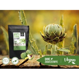 Artischocken EXTRAKT | 5% Cynarin | 120 KAPSELN 400mg | ohne Zusatzstoffe und laborgeprüft | artichoke extract capsules | hochdosiert 100% vegan & in Deutschland hergestellt. (Kapseln 120)