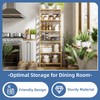 HITNET Bamboo Shelf, 6-Tier Adjustable Tall Open Bookcase, Bathroom Storage