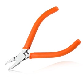LEONTOOL Small Flush Cut Diagonal Cutters 38 Degree Angled Tip Diagonal Cutting Pliers, 4.5-Inch Spring Loaded Precision Side Cutter Diagonal Wire Cutter for Electronics, Jewelry Making, Model Craft