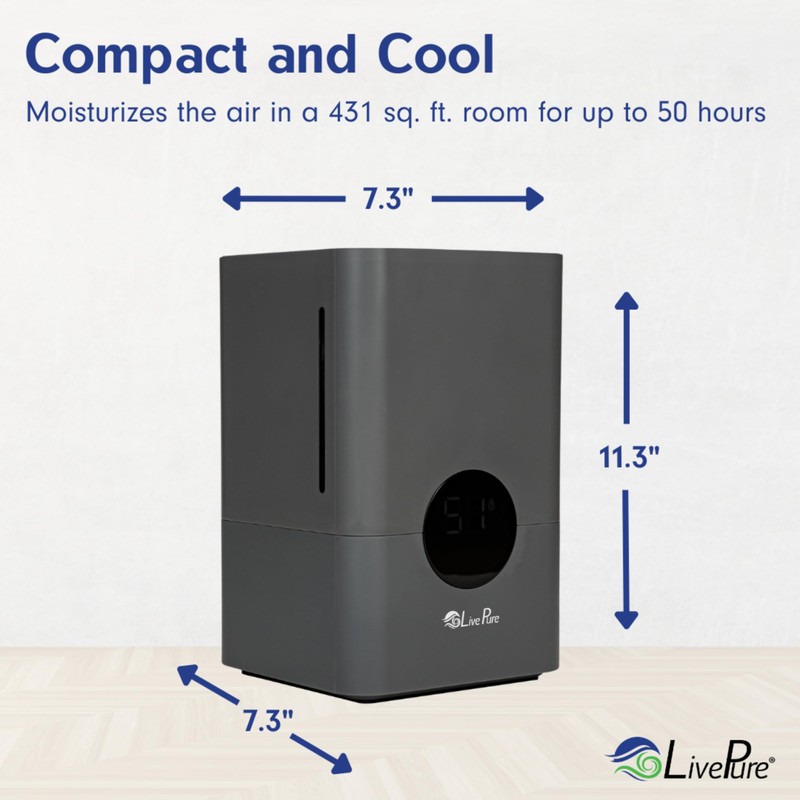 LivePure LP850HUM-G Humidifier, Graphite