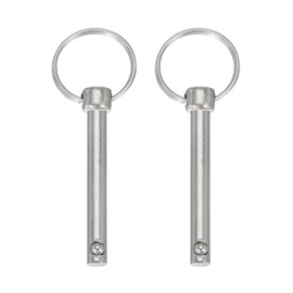 MECCANIXITY Quick Release Pin, Dia 1/4"(6mm) Usable Length 1.5"(38mm) Total Length 2.83"(72mm) Bimini Top Pin Marine Hardware Carbon Steel for Boat Accessories, Pack of 2