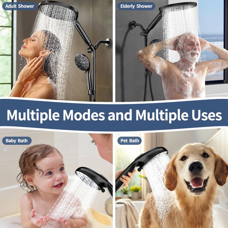 KAIYING Dual Shower Heads with Handheld Spray Combo, High Pressure