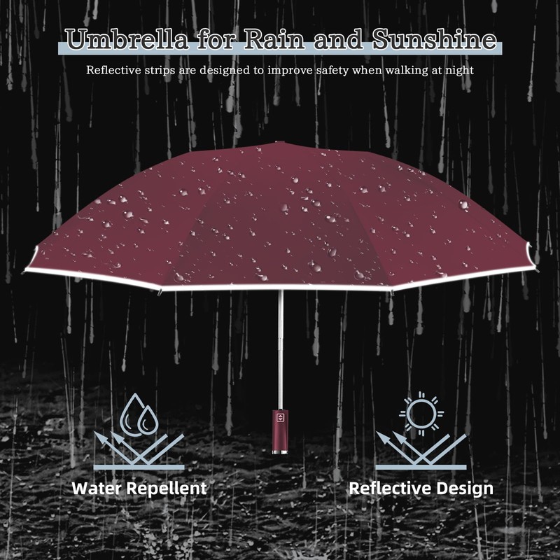 Pioggistar Windproof Umbrella for Men and Women, Inverted Umbrellas 10