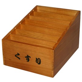 Alphax 903529 Storage Box, Wood Grain, 6.3 x 8.3 x 5.1 inches (16 x 21 x 13 cm), Scrub Stand