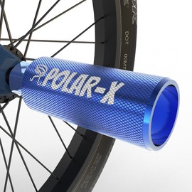 VOLO POLAR-X PEGFOR BMX Tacos de pie de bicicleta, Pie principal antideslizante de aleación de aluminio, Adecuado para montar en bicicleta de montaña, Tacos de pie para acrobacias, Tacos de pie BMX, Adecuado para ejes de 3/8 pulgadas (Blue)