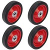 IHDYPPEW 4 Pack Rubber Wheel with Ball Bearing - 5