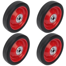 IHDYPPEW 4 Pack Rubber Wheel with Ball Bearing - 5 inch Industrial Grade Replacement Wheels for Hand Trucks and Durable Duty Carts, 89 lbs Load Capacity