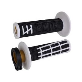 MotoMXHouse ODI Emig 2.0 - V2 Lock-On Grips – Black-White
