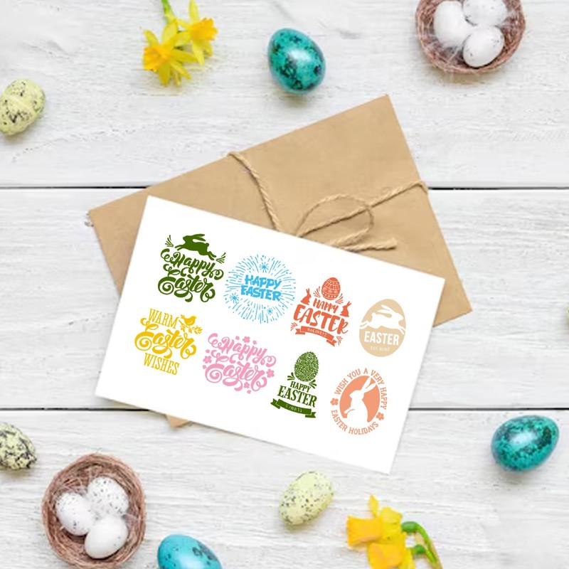 Easter Words Clear Rubber Stamps for Card Making Decorative Easter