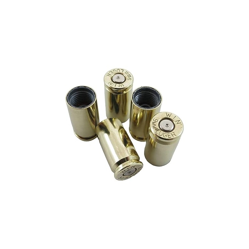 9mm Caliber Bullet Shell Casing Universal Tire Valve Stem Caps