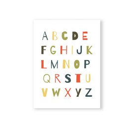 MILUKA Láminas Infantiles para Enmarcar para Cuadro de Abecedario | Póster para Niños/as | ABC Aton | Varios Tamaños (20x30cm)