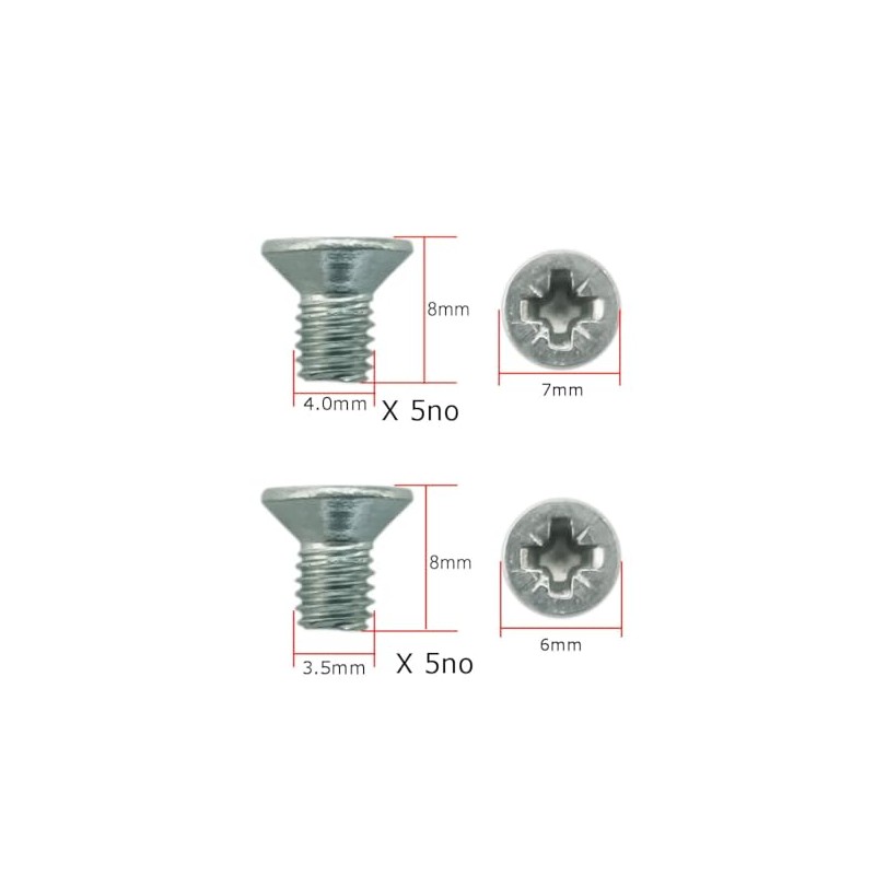 Gardinia Door Latch Keep M3.5 M4.0 Grub Screws Bolt Bag