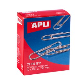 APLI 19659 - Pack of Galvanised Clips No. 2 32 mm - Pack of 1000