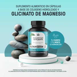 Glicinato De Magnesio Life 360 360 Cpsulas 655 Mg Porcin Sin Sabor                                                                                    