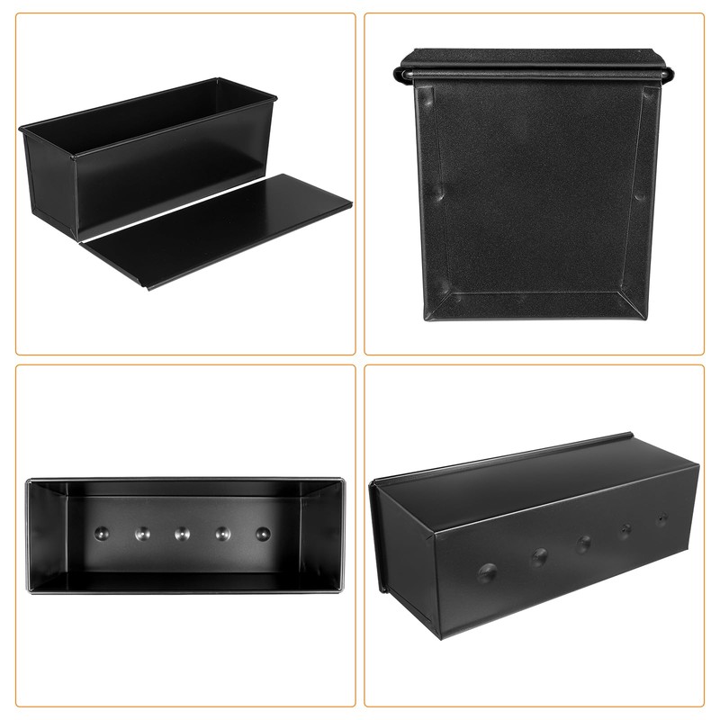 Luxshiny Pullman Loaf Pan with Lid: Non-Stick Bread Toast Box