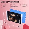 Magnetic Blue Acrylic Scalloped Baby Ultrasound Picture Frame - Sonogram