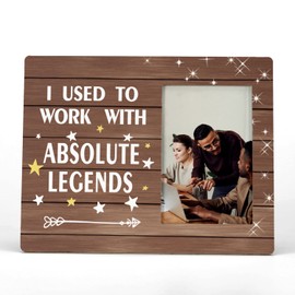 FONDCANYON I Used Work with Absolute Legends Picture Photo Frame, Farewell Gift Leaving Gift Retirement Gift Promotion Gift for Colleague Boss Coworker Friend Team Member (4x6 Inch Photo)