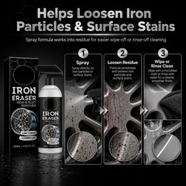 KDIRST Iron Eraser,Iron Eraser Iron and Rust Remover,Iron Eraser Rust Remover Spray,Iron Powder Remover,Professional Automotive Surface Cleaning