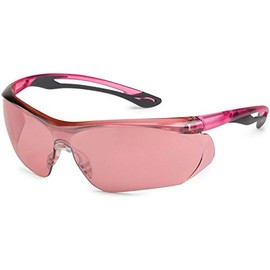 Gateway Safety 37GY11 Parallax Safety Eyewear - Pink Temples, Gray Flex, Pink Mirror Lens