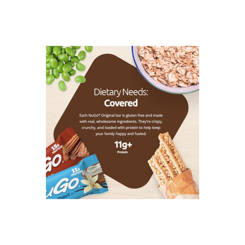 NuGo Protein Bar, Coffee, 1.76-Ounce Bars (Pack of 15)