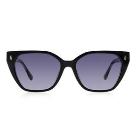 FAA'N Acetate Trendy Fashion Square Cat Eye Sunglasses Womens Sunglasses Polarized Sun Glasses(BLACK)