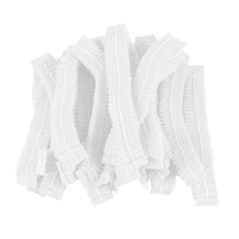 SUPERGUARD GB Hair Nets for Catering - Premium Disposable Mob Caps for Kitchen - Hair Net Cover Double Stitched (Pack of 100) (White)