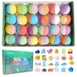 etc Bath 24 Pack Gift Set for Girls and Boys with a Surprise Inside Natural Bubbles Carbonated / 내부에 서프라이즈가 있는 를 위한 목욕 24팩 선물 세트 소녀 소년을 천연 거품 탄산