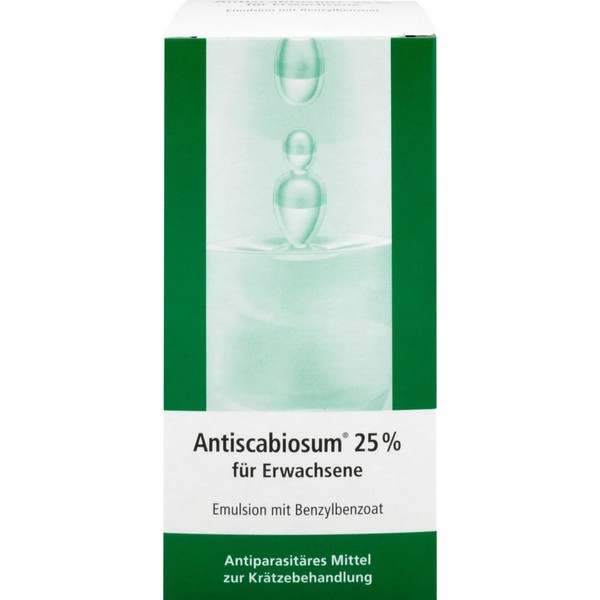 Antiscabiosum 25 % für Erwachsene Emulsion bei Krätze, 200 ml Solution