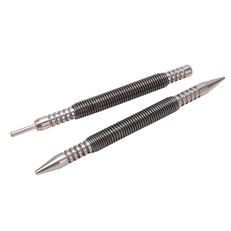 2pcs Hinge Pin Punch Set Spring Loaded Design Carbon Steel