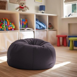 TRP Lightweight Small Bean Bag Chair for Kids with Maximum Support Comfort | Pretty Charcoal Gray Color Hidden Zipper Closure Refillable Super Soft Plush Cozy Feel Washable Removable Cover