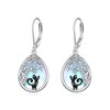 Moonstone Earrings S925 Sterling Silver Butterfly/Cat/Phoenix Moonstone Leverback Earrings Jewellery