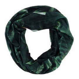 TigerTie Multifunctional Scarf in Various Colours without Seam – Scarf – Tube Scarf, Size 48 cm x 48 cm (Circumference), Green / Dark Green