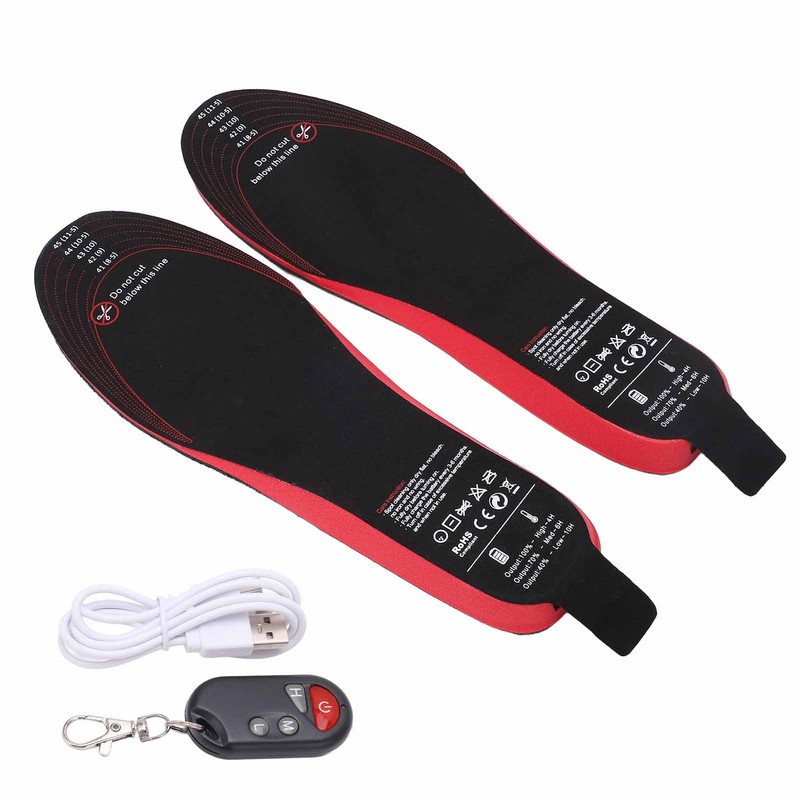 Heated Insoles DIY Cuttable Smart Remote Control USB Rechargeable Electric