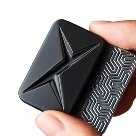 JUDIXY Lightning Infinite Fidget Slider Metal Magnetic Haptic Fidget Toys for Adults Anxiety/ADHD/Stress Relief (Matte Black)