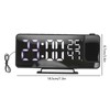 Projection Alarm Clock Mirror Screen USB Charging Snooze 180° Digital