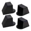 Comidox 4Pcs Premium Plastic Fitness Equipment End Caps Slip-Resistant Square