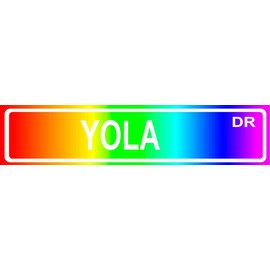 YOLA Groovy Cool Rainbow Look 8" Wide Decal Bumper Sticker for use on Any Smooth Surface