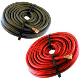 MR DJ 20FT 8 Gauge Primary Speaker Wire Amp Power Ground PRO Audio DJ Car Audio Marine 10' Red + 10' Black